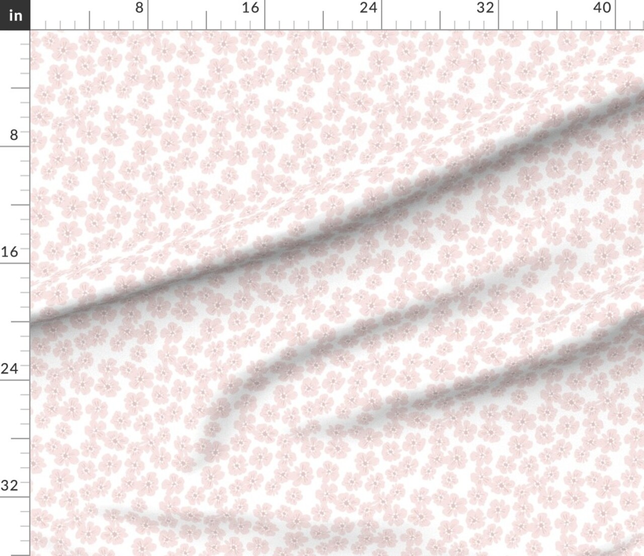 Pink Floral Neutral Spring Summer Flower Petals Small Scale Custom Printed Fabric by Spoonflower Various Fabrics by the Yard or Fat Quarter